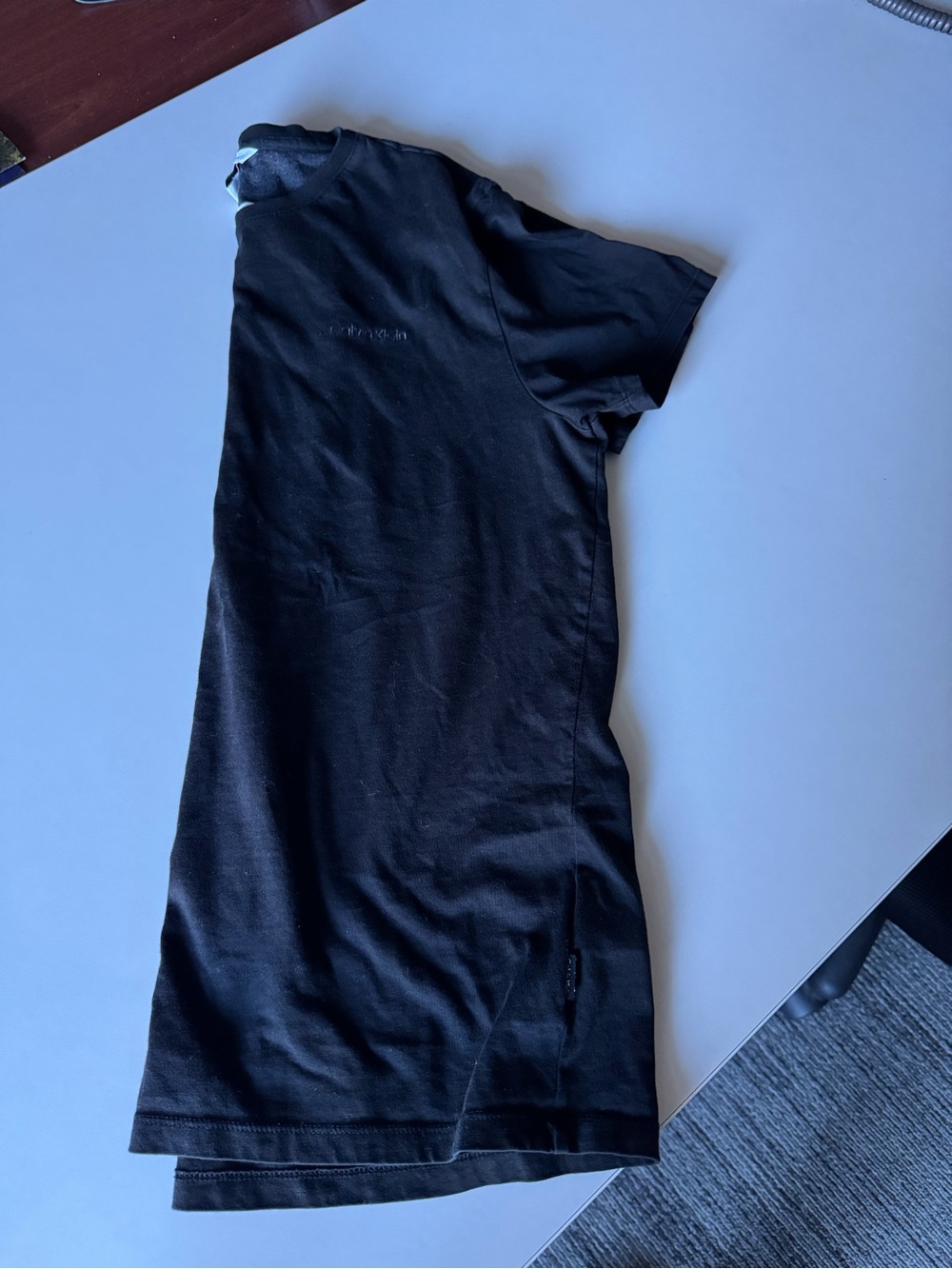 Calvin Klein Pima Cotton Black Men's Crew Neck Shirt - Classic Casual Tee
